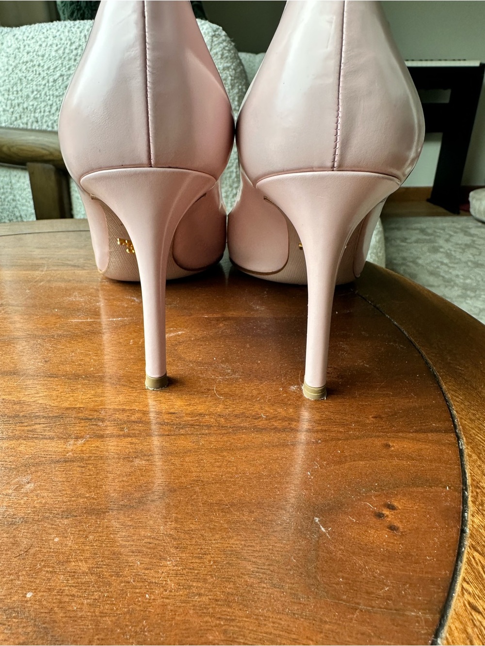Prada Pumps - pink, almost matte leather. Classic 38.5 - Picture 3 of 6